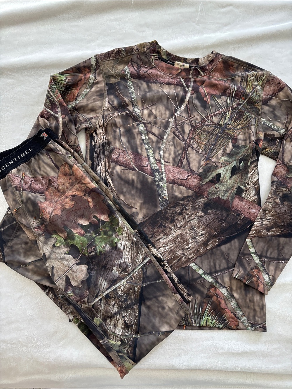 Men’s Camo Long Sleeve Set - - Brown/Green Woodland
